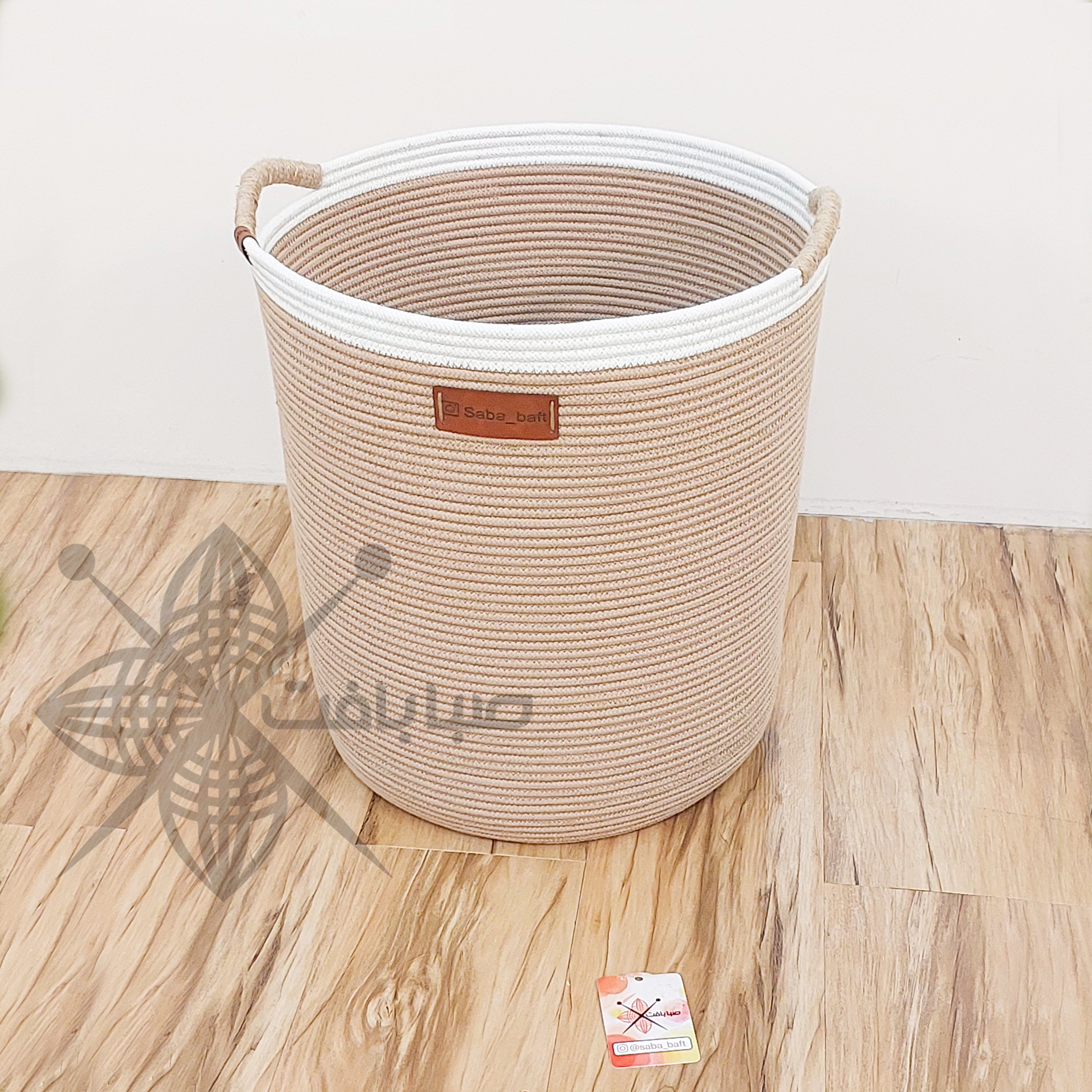 سبدلباس قیطان کرم و شیری (صبا بافت)
